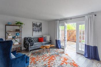 Living room attached balcony